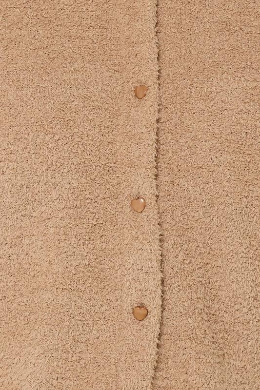YOURS Plus Size Camel Brown Chenille Cardigan | Yours Clothing 5