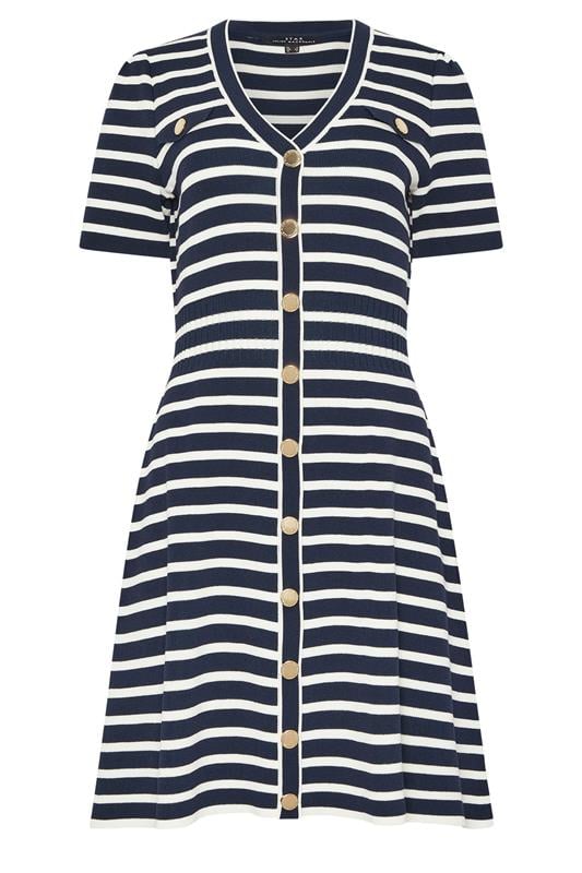STAR Navy Blue Stripe Knitted Dress | StarByJM 5
