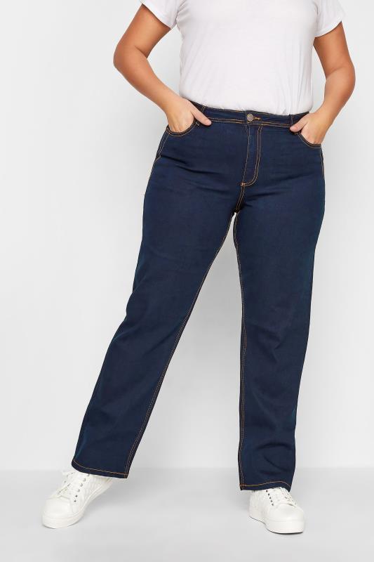 LTS Tall Indigo Blue Stretch Straight Leg Jeans | Long Tall Sally  1