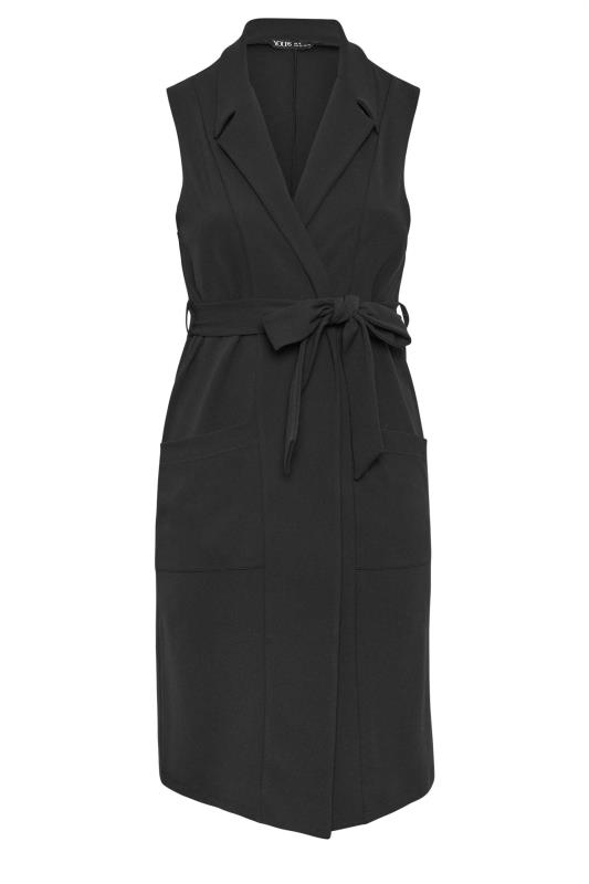 YOURS Plus Size Black Longline Waistcoat | Yours Clothing 5