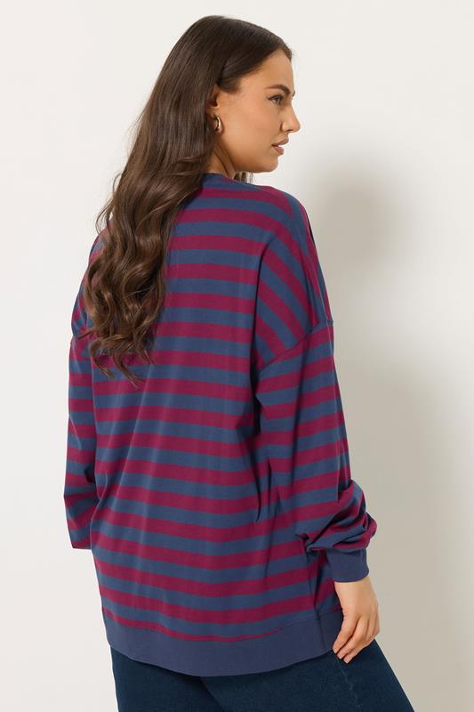 YOURS Plus Size Red Stripe Balloon Sleeve Top | Yours Clothing 4