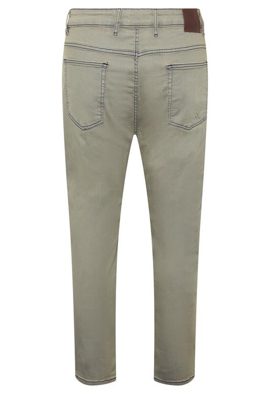 KAM Big & Tall Silver Stretch Jeans | BadRhino 4