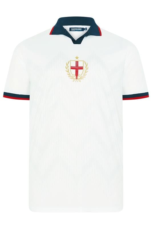 BadRhino Big & Tall White England Football Polo Shirt | BadRhino 7