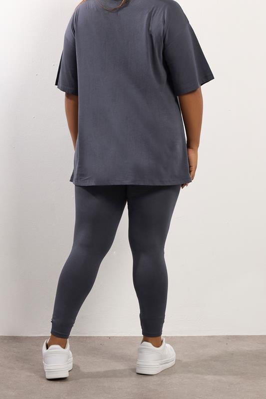 YOURS Plus Size Grey Leggings | Yours Clothing 2