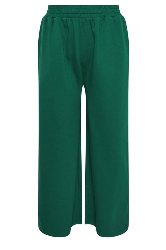 YOURS Plus Size Green 'LA' Wide Leg Joggers | Yours Clothing 6