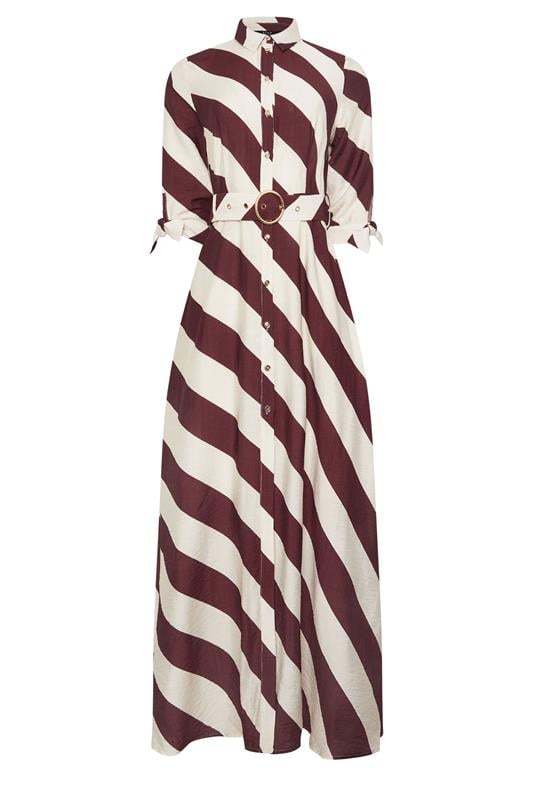 STAR Burgundy Red Stripe Shirt Dress | StarByJM 6