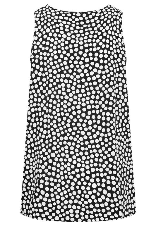 YOURS Curve Plus Size Black Spot Print Cami Vest Top | Yours Clothing  6