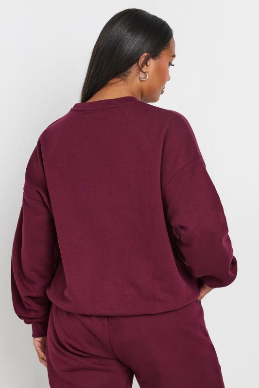 YOURS Plus Size Wine Red 'New York' Slogan Sweatshirt | Yours Clothing  4