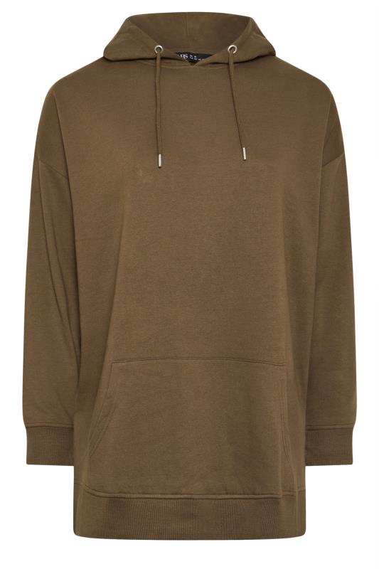 YOURS Plus Size Mocha Brown Hoodie | Yours Clothing 5