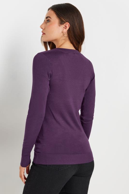 LTS Tall Purple V-neck Long Sleeve Jumper | Long Tall Sally 4