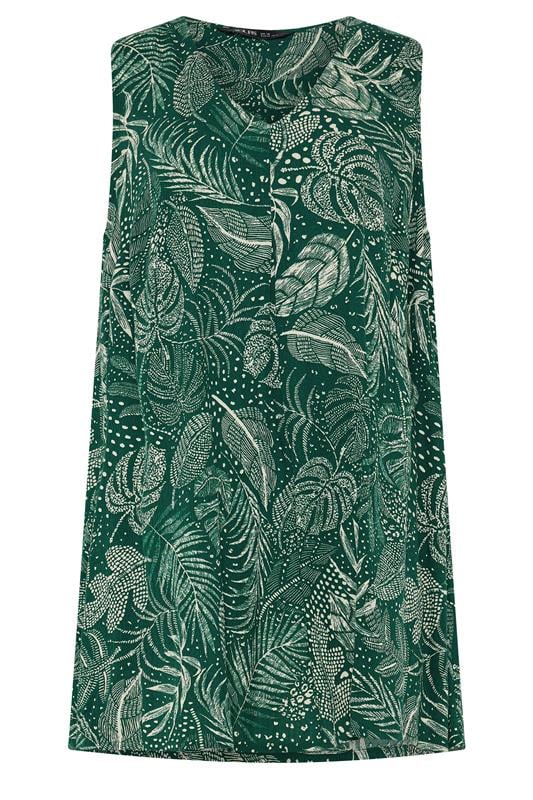 YOURS Plus Size Green Leaf Cami Vest Top | Yours Clothing 5