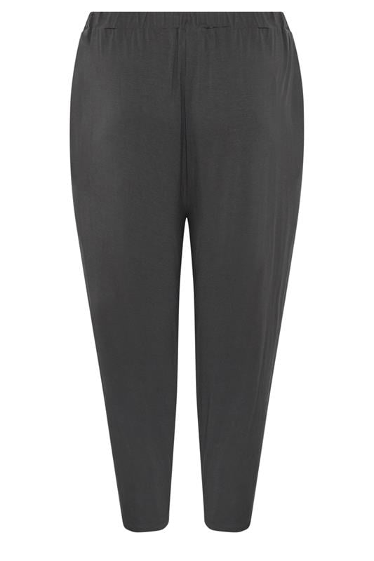 YOURS Plus Size Grey Wide Leg Seam Joggers | Yours Clothing 6