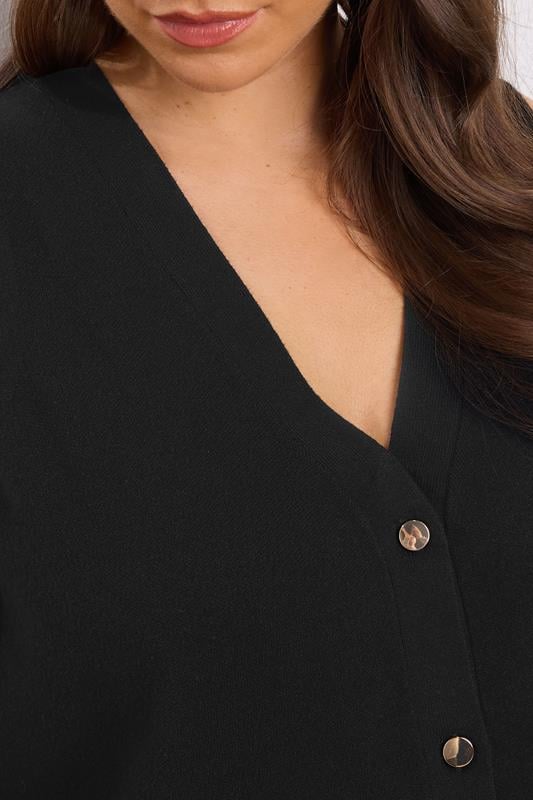 EVANS Plus Size Black Premium Knitted Waistcoat | Evans 4