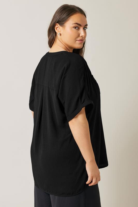 EVANS Plus Size Black Overhead Utility Shirt | Evans 3