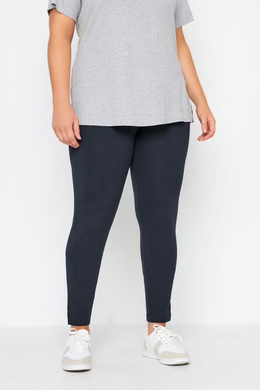 Plus Size  City Chic Navy Blue Tall Active Leggings