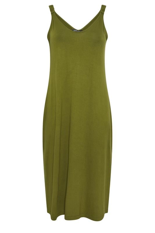 YOURS Plus Size Green Throw On Midi Dress | Yours Clothing 6