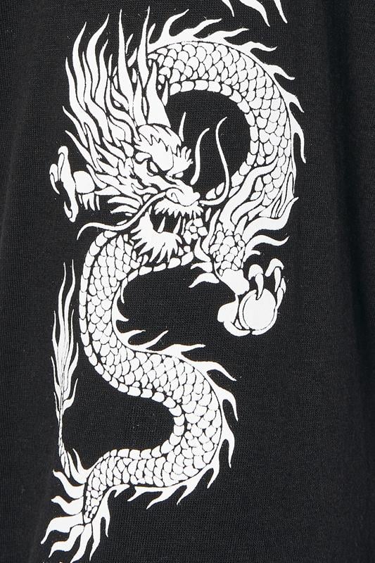 BadRhino Big & Tall Black Long Sleeve Dragon Graphic T-shirt | BadRhino 7