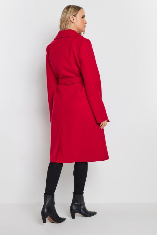 LTS Tall Red Belted Wrap Formal Coat | Long Tall Sally 3