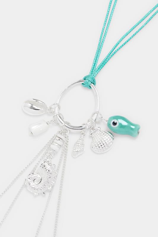 Silver Tone Seashell Charm Necklace | Yours Clothing 2