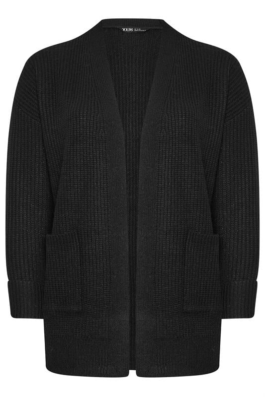 YOURS Plus Size Black Soft Touch Knitted Cardigan | Yours Clothing 5