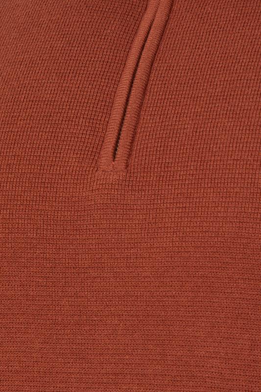 BadRhino Big & Tall Henna Red Milano Quarter Zip Jumper | BadRhino 3