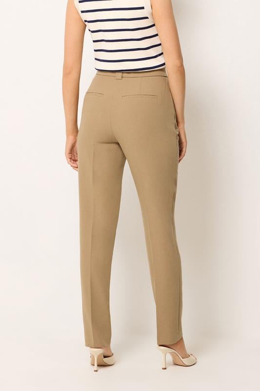 STAR Natural Brown Tailored Straight Leg Trousers | StarByJM 4
