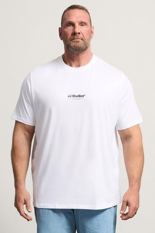 JACK & JONES Big & Tall White Crewneck T-Shirt