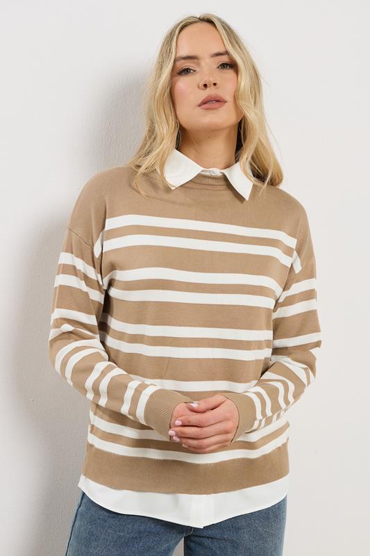 LTS Tall Natural Brown Stripe 2-In-1 Jumper
