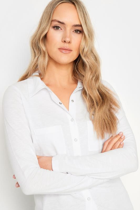 LTS Tall Women's White Cotton Jersey Shirt | Long Tall Sally 4