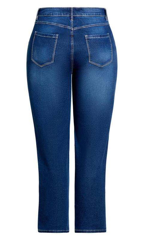 Avenue Blue Mid Wash Straight Leg Jeans 6
