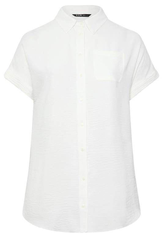 YOURS Plus Size White Grown On Sleeve Shirt | Yours Clothing 5