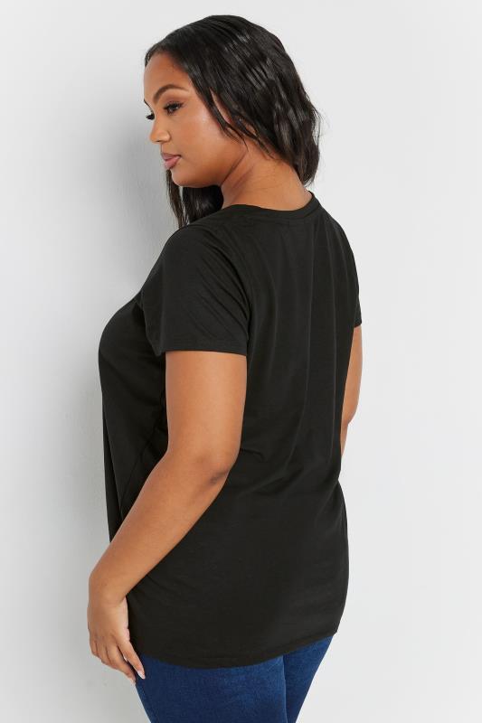 YOURS 2 PACK Plus Size Black Core T-Shirts | Yours Clothing 4