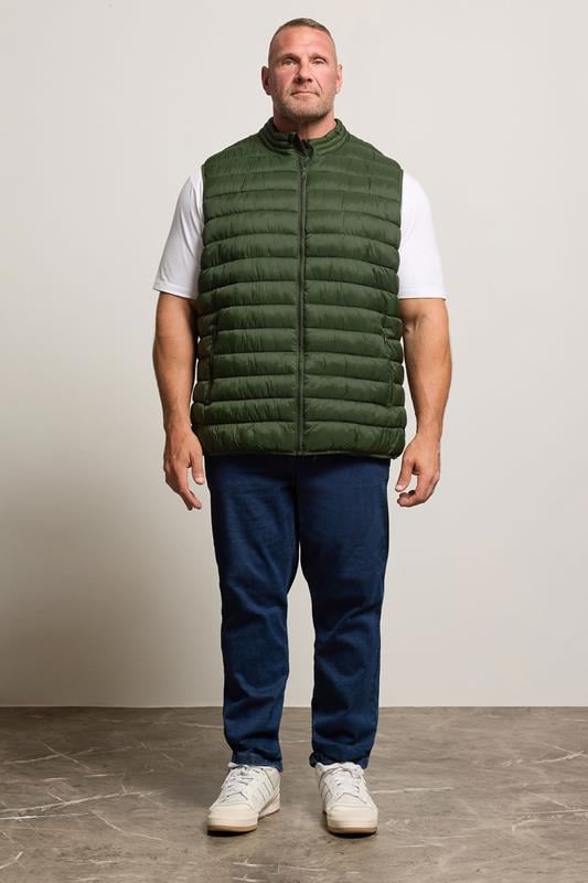 BadRhino Big & Tall Dark Green Puffer Gilet | BadRhino 1