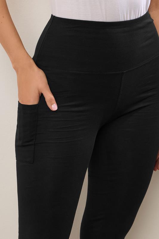 LTS Tall Women's Black Cotton Pocket Leggings | Long Tall Sally 4