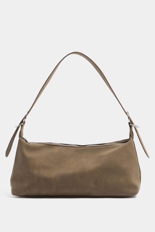Natural Brown Faux Suede Tote Bag