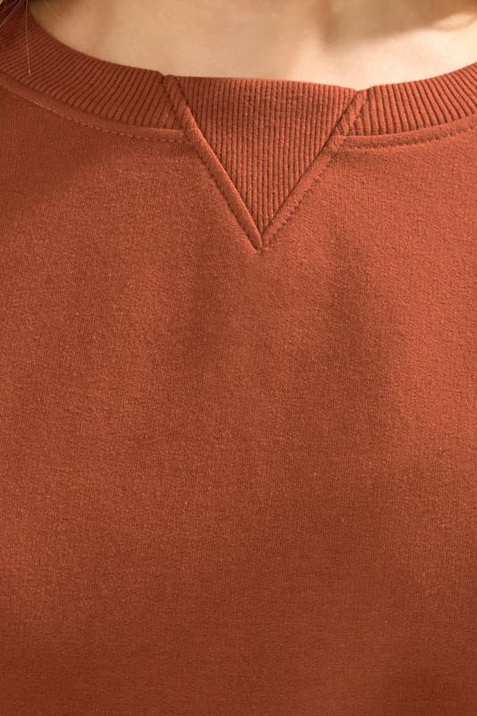 LTS Tall Rust Orange Crew Neck Sweatshirt | Long Tall Sally 5