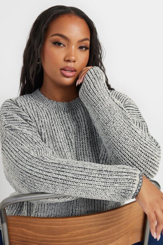 YOURS Plus Size Grey Knitted Jumper | Yours Clothing 2