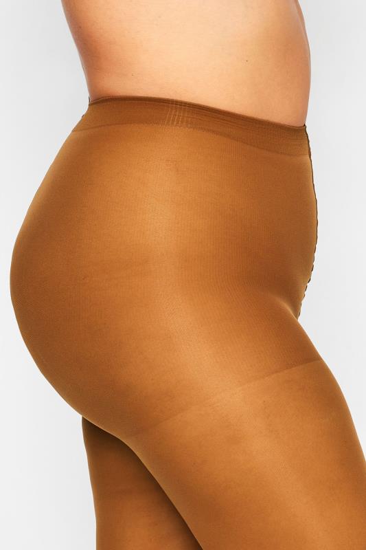 Plus Size Tan Brown 50 Denier Tights | Yours Clothing 2