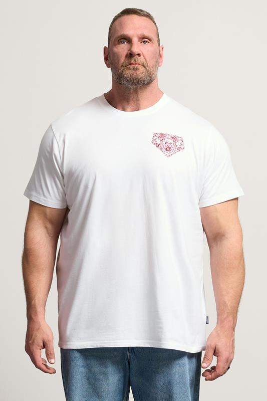 BadRhino Big & Tall White England T-Shirt | BadRhino 1