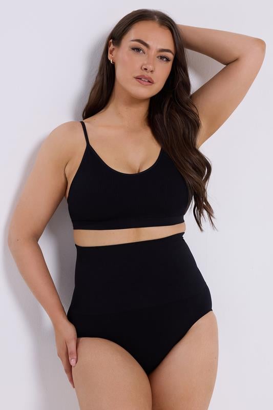 YOURSET 2 PACK Plus Size Black & White Seamless Padded Bralettes | Yours Clothing 5