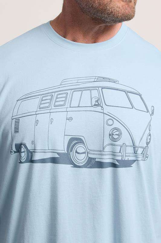 BadRhino Big & Tall Blue Extra Long Campervan Graphic T-Shirt | BadRhino 4