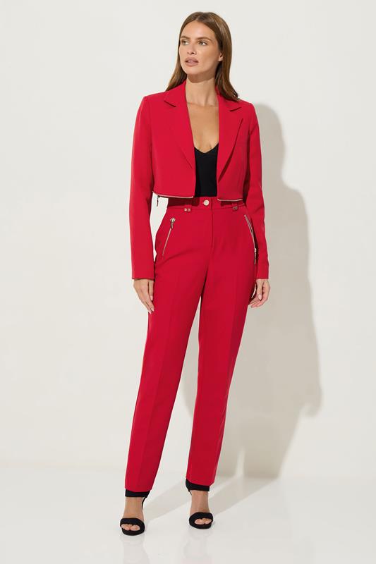 STAR Red Tailored Straight Leg Trousers | StarByJM 1