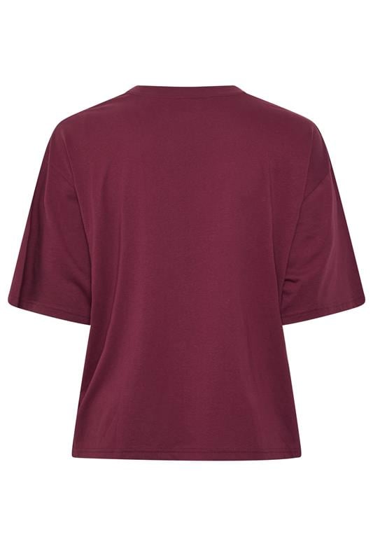 LIMITED COLLECTION Plus Size Dark Red Bow Beaded Top 6