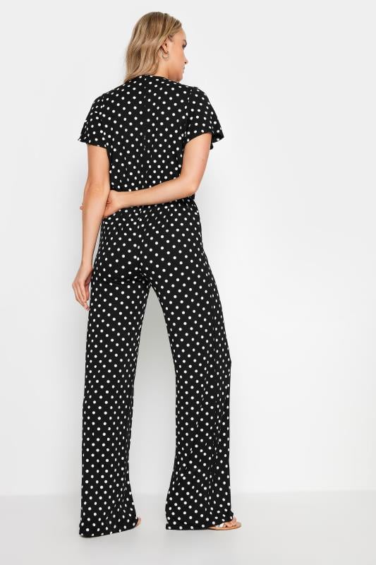 LTS Tall Black Polka Dot Wrap Jumpsuit | Long Tall Sally 3