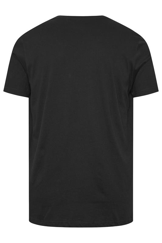 BadRhino Big & Tall Black Skull & Crossbones Graphic T-Shirt 8