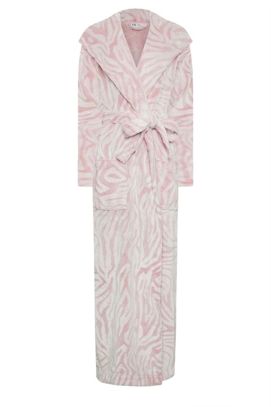 LTS Tall Pink Zebra Print Dressing Gown | Long Tall Sally 5