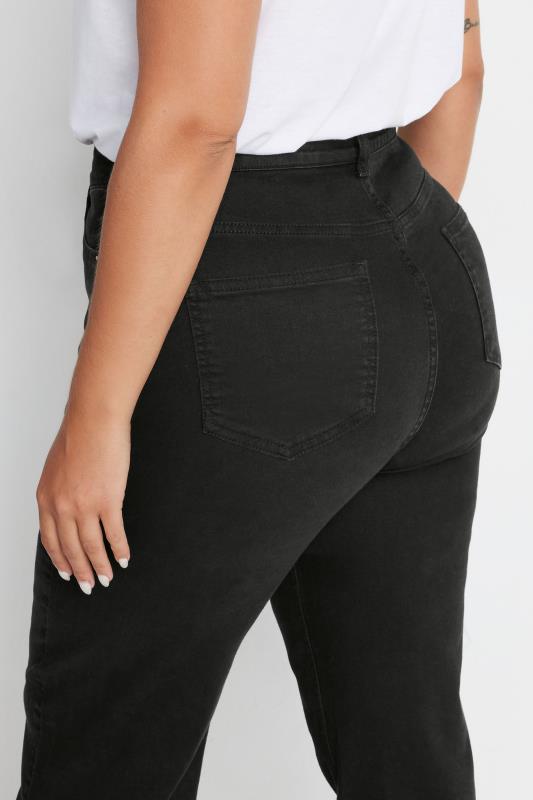 YOURS Plus Size Black Wide Leg Denim Jeans | Yours Clothing  4