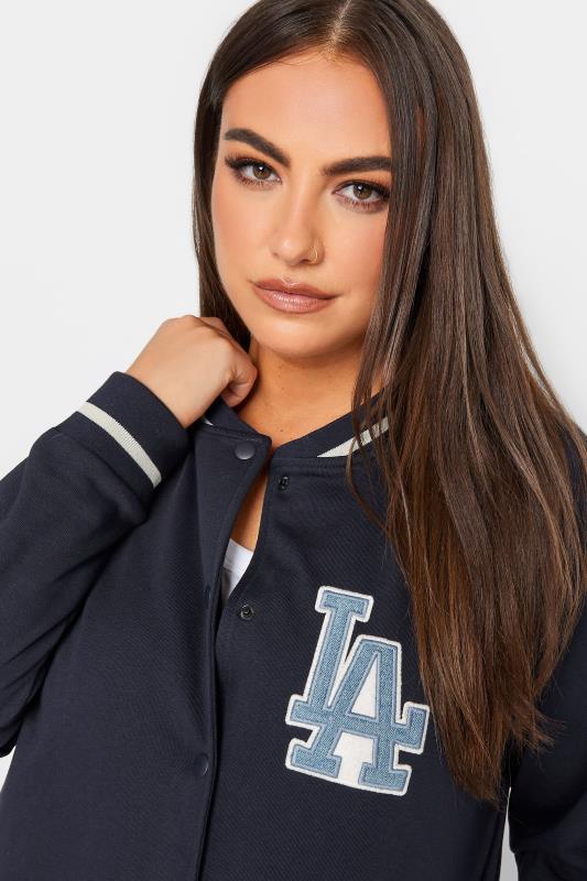 YOURS Plus Size Navy Blue 'LA' Varsity Bomber Jacket | Yours Clothing 4