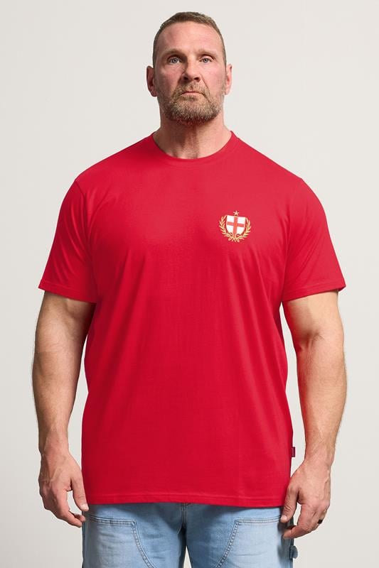 BadRhino Big & Tall Red England Crest T-Shirt