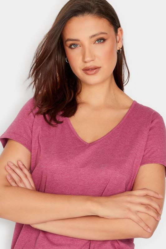 LTS Tall Women's Pink V-Neck T-Shirt | Long Tall Sally 4